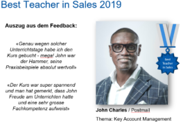 Best Teacher in Sales 2019
