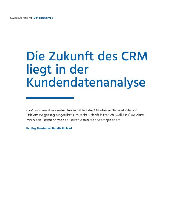 CRM Datenanalyse CustomersX